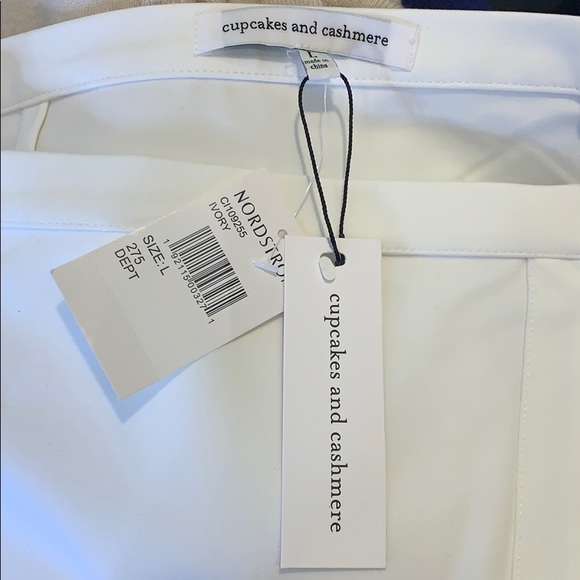 *SALE* NWT CUPCAKES & CASHMERE White Asymmetrical Skirt - Picture 8 of 10